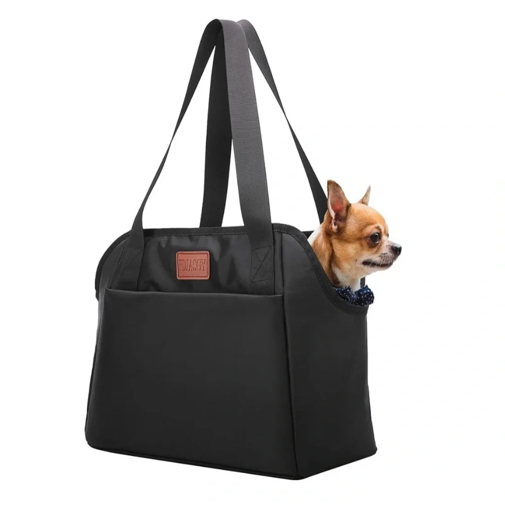 FDJASGY Dog Purse Carrier with Pocket and Safety Tether